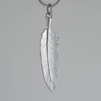 Lancaster & Gibbings Pewter Key Ring Feather