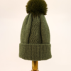 Powder Ingrid Pompom Hat OLIVE - Image 3