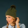 Powder Ingrid Pompom Hat OLIVE - Image 4