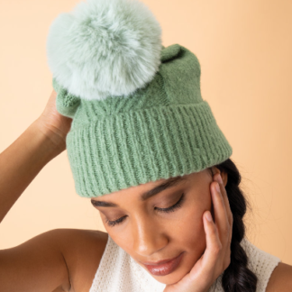 Powder Ingrid Pompom Hat SAGE