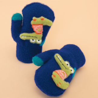 Powder Pals Mittens SMILEY CROC ROYAL BLUE