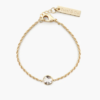 Tutti & Co Birthstone APRIL White Topaz Bracelet Gold (BR593G)