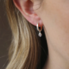 Tutti & Co Birthstone Hoop Earrings JULY Ruby Silver (EA548S) - Image 3