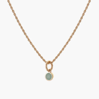 Tutti & Co Birthstone MARCH Aquamarine Necklace Gold (NE617G)