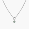 Tutti & Co Birthstone MARCH Aquamarine Necklace Silver (NE617S)