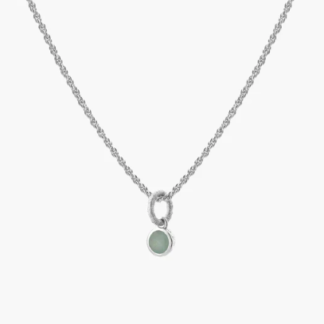 Tutti & Co Birthstone MARCH Aquamarine Necklace Silver (NE617S)