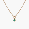 Tutti & Co Birthstone MAY Green Onyx Necklace Gold (NE619G)