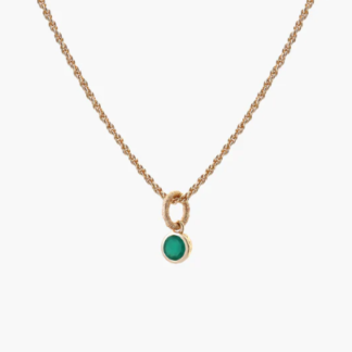 Tutti & Co Birthstone MAY Green Onyx Necklace Gold (NE619G)