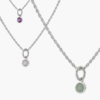 Tutti & Co Birthstone MAY Green Onyx Necklace Silver (NE619S) - Image 2