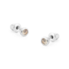 Tutti & Co Birthstone MARCH Aquamarine Stud Earrings Silver (EA534S)