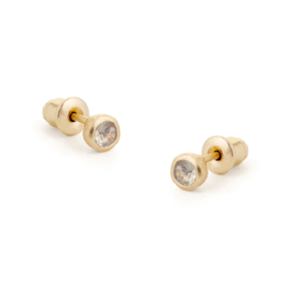 Tutti & Co Birthstone MARCH Aquamarine Stud Earring Gold (EA534G)