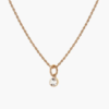 Tutti & Co Birthstone APRIL White Topaz Necklace Gold (NE618G)