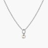 Tutti & Co Birthstone APRIL White Topaz Necklace Silver (NE618S)