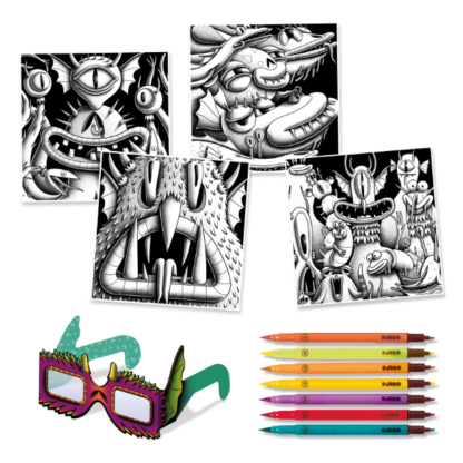 Djeco 3D Colouring FUNNY FREAKS - Image 2