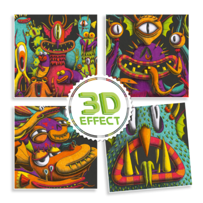 Djeco 3D Colouring FUNNY FREAKS - Image 3
