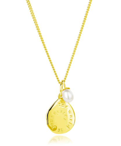 Claudia Bradby The World is Your Oyster Gold Necklace - Image 2