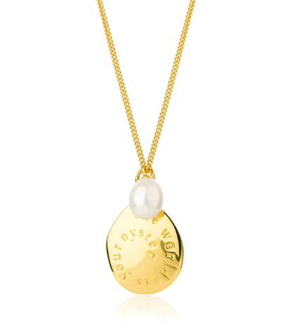 Claudia Bradby The World is Your Oyster Gold Necklace - Image 4