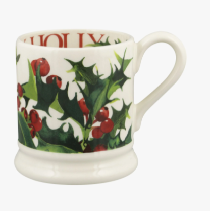 Emma Bridgewater Holly & Ivy Set Of 2 1/2 Pint Mugs Boxed 2023 - Image 3