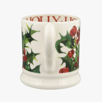 Emma Bridgewater Holly & Ivy Set Of 2 1/2 Pint Mugs Boxed 2023 - Image 4
