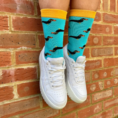 Swole Panda SAUSAGE DOG BAMBOO SOCKS size 4-7 - Image 3