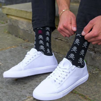 Swole Panda BLACK SKULL BAMBOO SOCKS 7-11 - Image 3