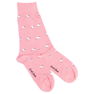Swole Panda PINK SHEEP BAMBOO SOCKS 7-11