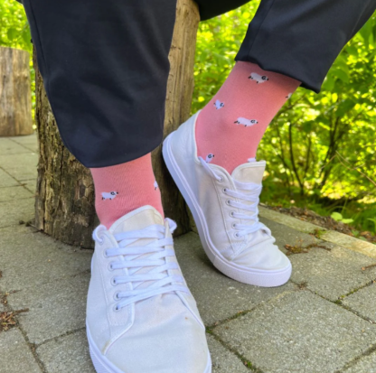 Swole Panda PINK SHEEP BAMBOO SOCKS 7-11 - Image 5
