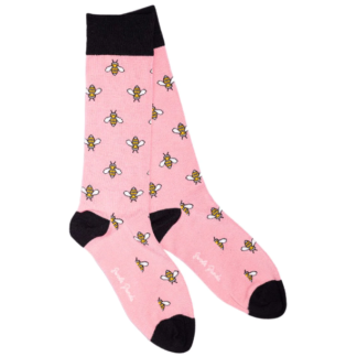 Swole Panda PINK BUMBLEBEE BAMBOO SOCKS size 4-7