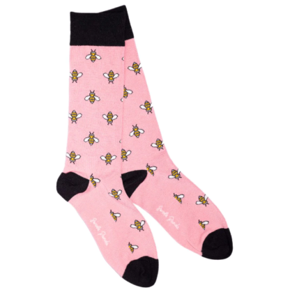 Swole Panda PINK BUMBLEBEE BAMBOO SOCKS size 4-7