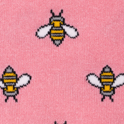 Swole Panda PINK BUMBLEBEE BAMBOO SOCKS size 4-7 - Image 5