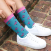 Swole Panda FLAMINGO BAMBOO SOCKS size 4-7 - Image 4