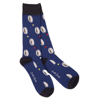 Swole Panda RUGBY BALL BAMBOO SOCKS 7-11