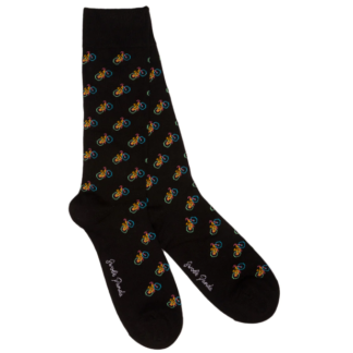 Swole Panda BLACK BICYCLE BAMBOO SOCKS 7-11