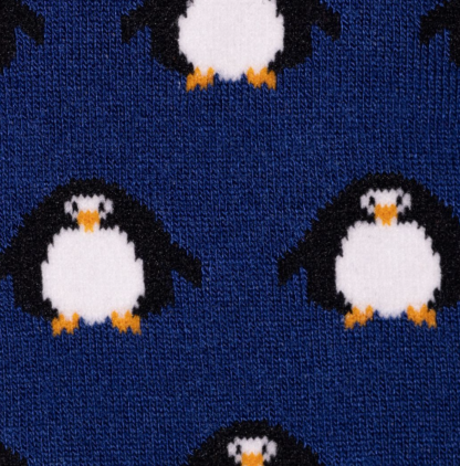 Swole Panda NAVY PENGUIN BAMBOO SOCKS 7-11 - Image 4