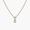 Tutti & Co Birthstone DECEMBER Blue Topaz Necklace Gold (NE626G)