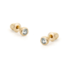 Tutti & Co Birthstone DECEMBER Blue Topaz Earring Gold (EA542G)