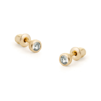 Tutti & Co Birthstone DECEMBER Blue Topaz Earring Gold (EA542G)