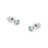 Tutti & Co Birthstone DECEMBER Blue Topaz Stud Earring Silver (EA542S)