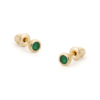 Tutti & Co Birthstone MAY Green Onyx Stud Earring Gold (EA536G)