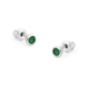 Tutti & Co Birthstone MAY Green Onyx Stud Earring Silver (EA536S)
