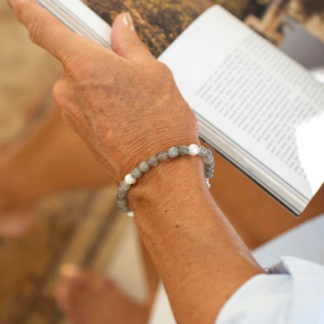 Claudia Bradby Labradorite and Pearl Bracelet