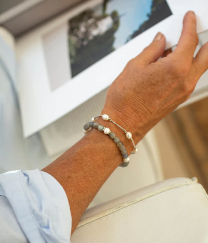 Claudia Bradby Labradorite and Pearl Bracelet - Image 3