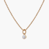 Tutti & Co Birthstone JUNE Pearl Necklace Gold (NE620G)