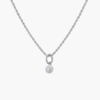Tutti & Co Birthstone JUNE Pearl Necklace Silver (NE620S)