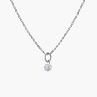 Tutti & Co Birthstone JUNE Pearl Necklace Silver (NE620S)