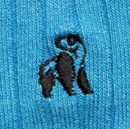 Swole Panda SKY BLUE RIBBED BAMBOO SOCKS 7-11 - Image 4