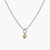 Tutti & Co Birthstone NOVEMBER Citrine Necklace Silver (NE625S)