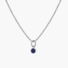 Tutti & Co Birthstone SEPTEMBER Lapis Lazuli Necklace Silver (NE623S)