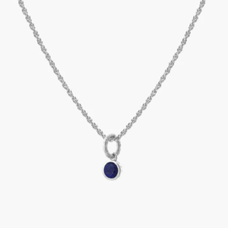 Tutti & Co Birthstone SEPTEMBER Lapis Lazuli Necklace Silver (NE623S)