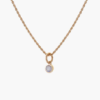 Tutti & Co Birthstone OCTOBER Moonstone Necklace Gold (NE624G)
